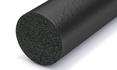 EPDM foam rubber cord black